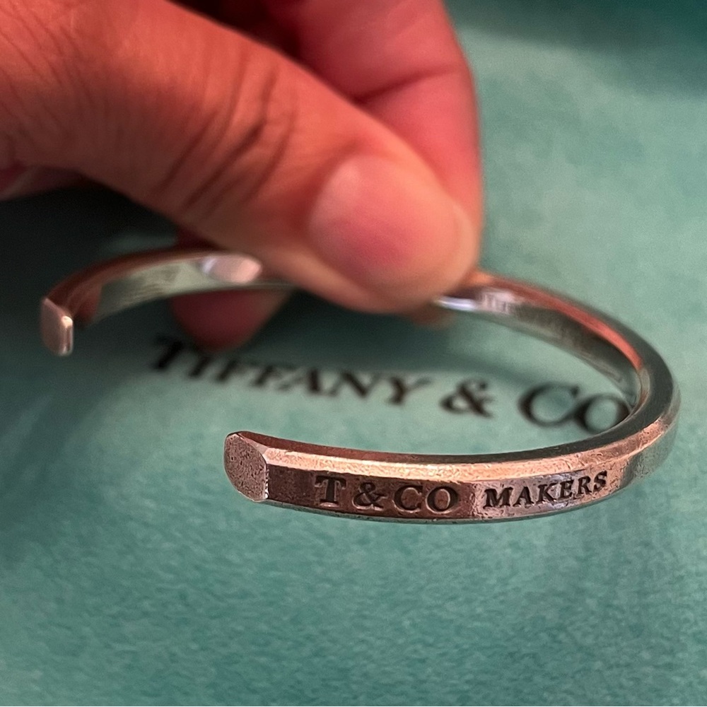 Tiffany & Co. T&CO Makers Heritage Edition Unisex Narrow Cuff in Sterling Silver